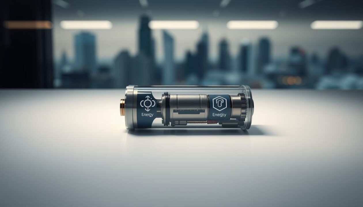 A sleek, modern battery with a transparent casing, showcasing its intricate internal components. The battery rests on a clean, minimalist surface, bathed in soft, diffused lighting that accentuates its sophisticated design. The middle ground features a series of icons and visual metaphors representing the concepts of storage optimization, energy efficiency, and battery management. In the background, a subtly blurred cityscape or technology-inspired landscape creates a sense of context and environment. The overall mood is one of innovation, precision, and a focus on optimizing energy storage solutions.
