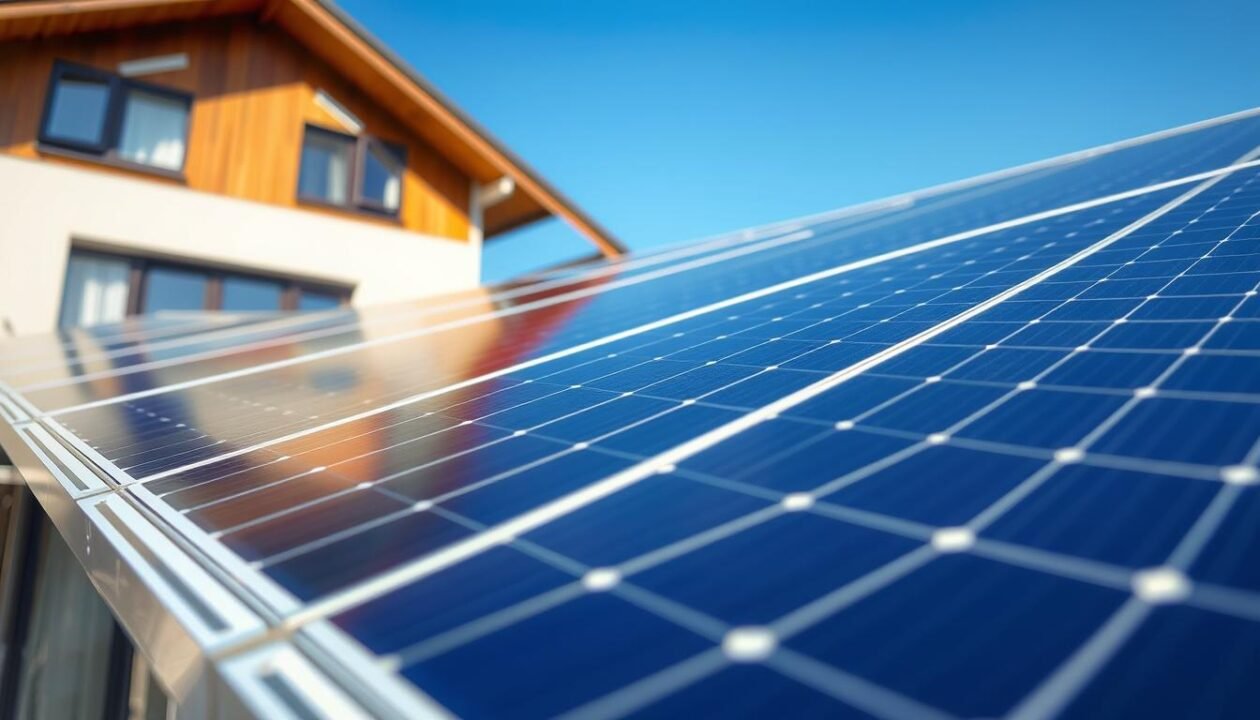 A detailed, technologically-advanced solar installation against a backdrop of a modern residential or commercial building. The solar panels are precisely arranged, with a clear focus on their efficient configuration and integration into the building's design. The lighting is crisp and natural, highlighting the sleek, streamlined appearance of the solar array. The overall scene conveys a sense of clean, renewable energy powering the structure, with a strong emphasis on the cost-effectiveness and practicality of the solar system. A detailed, technologically-advanced solar installation against a backdrop of a modern residential or commercial building. The solar panels are precisely arranged, with a clear focus on their efficient configuration and integration into the building's design. The lighting is crisp and natural, highlighting the sleek, streamlined appearance of the solar array. The overall scene conveys a sense of clean, renewable energy powering the structure, with a strong emphasis on the cost-effectiveness and practicality of the solar system.