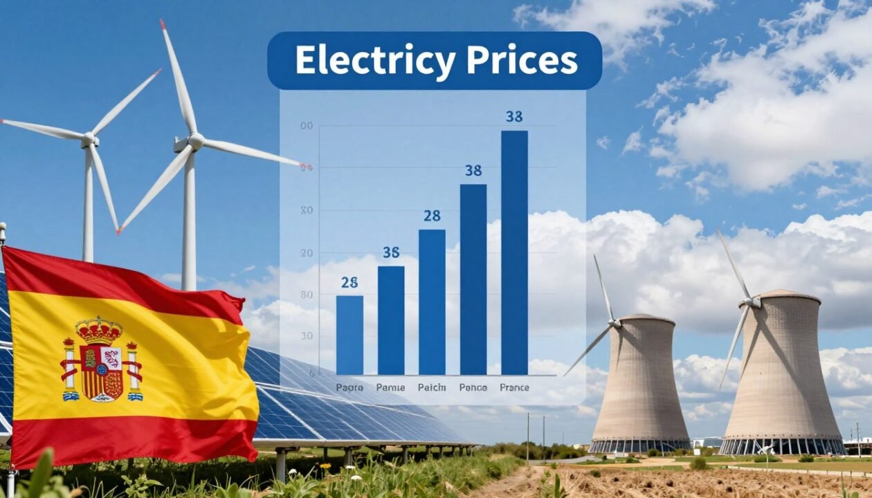 prix de l'électricité en espagne par rapport à la france