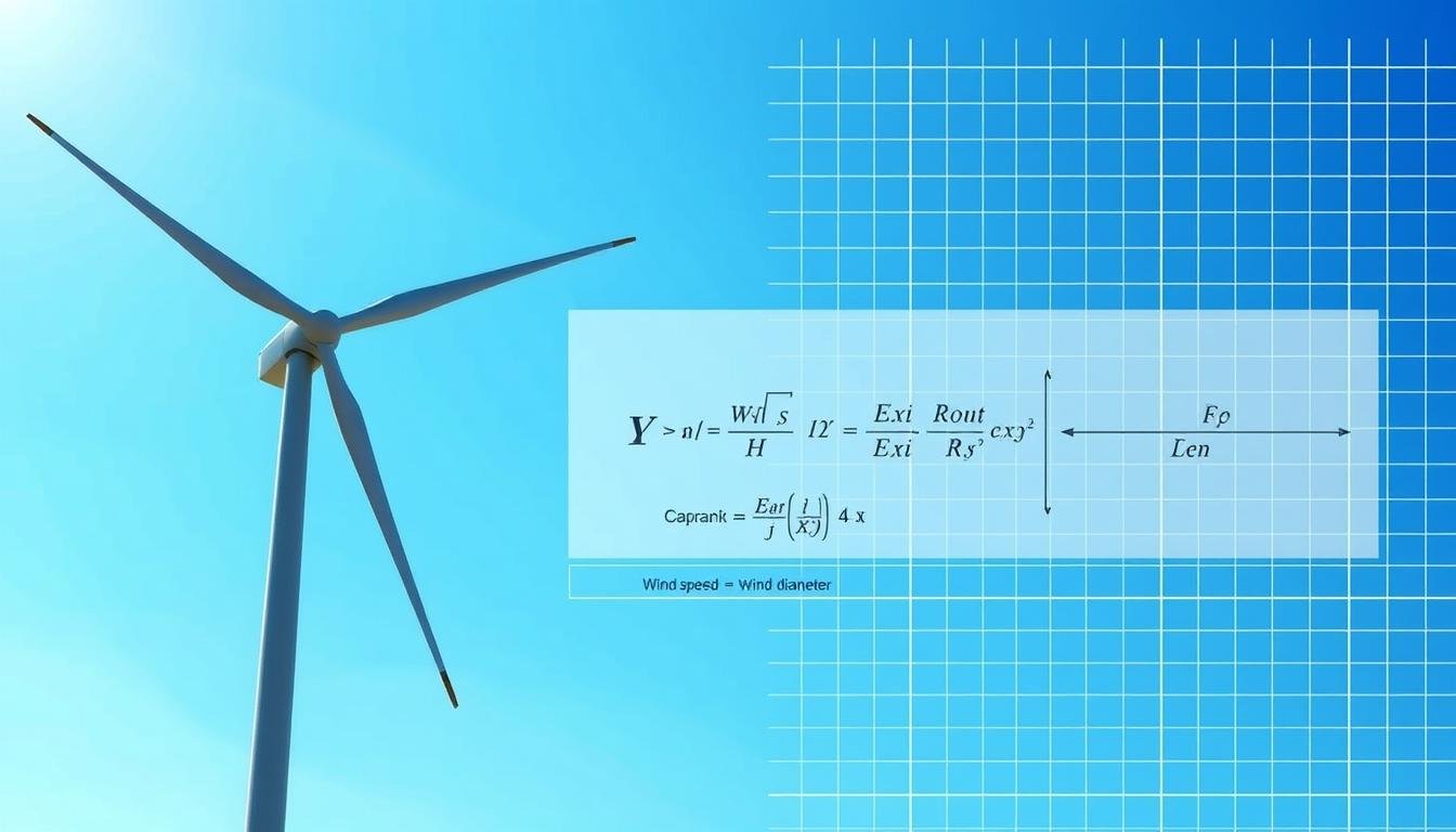 Diagramme technique des facteurs de calcul de la puissance éolienne